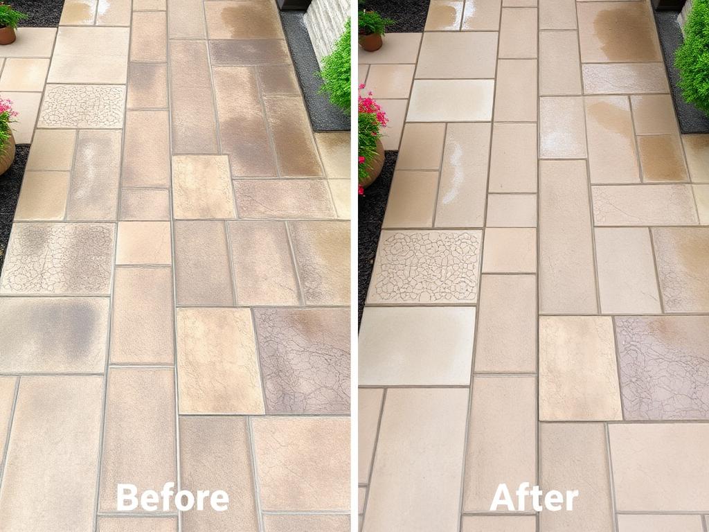 Stone patio restoration