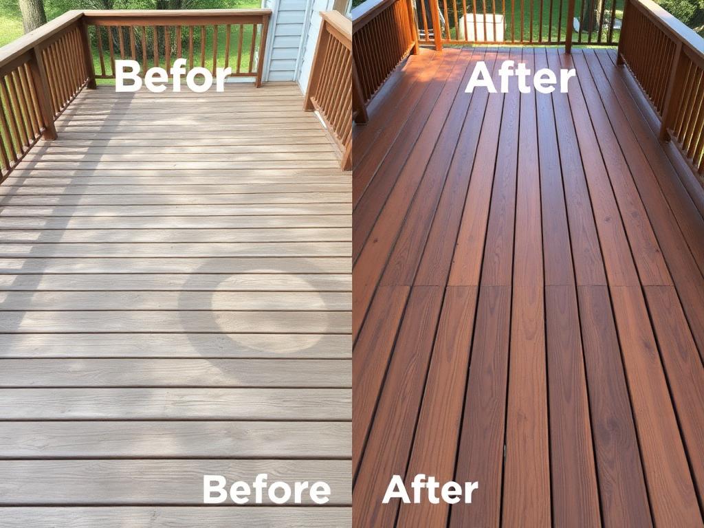 Weathered cedar deck